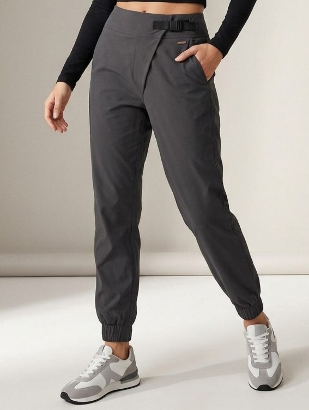 Sweaty Betty Bragi Luxe Woven Pants Joggers - Grey Size Med